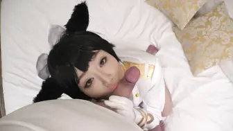 碧蓝航线同人作品，高雄cosplay版本的深喉口交。 滨崎真绪